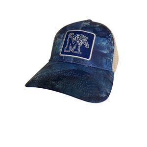 Memphis Tigers Colosseum Blue Mesh Fishing Real Tree Trucker Patch SnapBack Hat